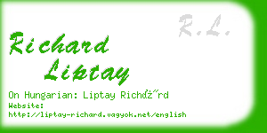 richard liptay business card